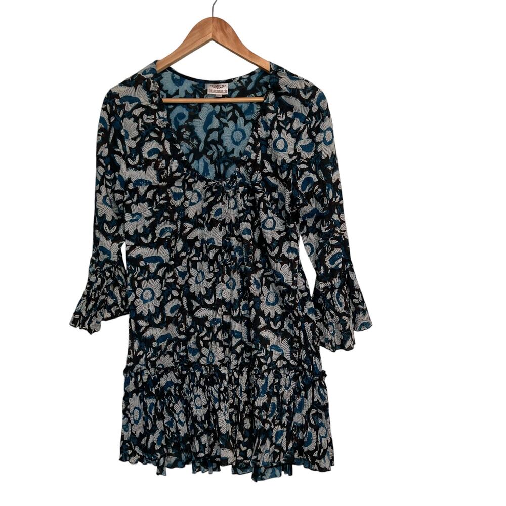 Passementrie Ximena Tunic Carico Floral Hand Block Print XL